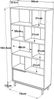 Bücherregal Kvænangen 176x84x30 cm Eichenoptik/Rattanoptik [en. casa] Bild 4