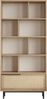 Bücherregal Kvænangen 176x84x30 cm Eichenoptik/Rattanoptik [en. casa] Bild 5