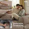 skølm 'Lofn' Modulares Sofa 2 Sitzer, 200x100 cm, Vollschaumcouch mit Metallgestell, Cord taupe, Schlafsofa vakuumverpackt, kein Aufbau erforderlich Bild 5