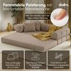 skølm 'Lofn' Modulares Sofa 2 Sitzer, 200x100 cm, Vollschaumcouch mit Metallgestell, Cord taupe, Schlafsofa vakuumverpackt, kein Aufbau erforderlich Bild 2