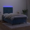 vidaXL Boxspringbett mit Matratze & LED Dunkelblau 120x190 cm Samt 3270303 Bild 4