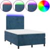 vidaXL Boxspringbett mit Matratze & LED Dunkelblau 120x190 cm Samt 3270303 Bild 2