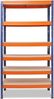 shelfplaza PRO 230x120x45 cm Schwerlastregal in blau-orange mit 6 Böden und 166 kg Traglast pro Boden Bild 5