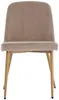 Vente-unique - MINAGRI Stuhl SamtStoff Beige - B 56 cm x H 84 cm x L 47,5 cm Bild 3