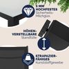 CASARIA® 4+1 Sitzgruppe Aluminium Verstellbare Lehne Milchglas Silber Bild 4