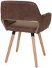 Esszimmerstuhl HWC-A50 II, Stuhl Küchenstuhl, Retro 50er Jahre Design ~ Textil, vintage braun, helle Beine Bild 4