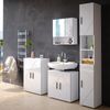Vicco 'Irma' Badschrank mit 2 Türen und 6 Fächer, Holz, 192 x 30 x 30 cm, Weiß Bild 4