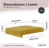 Lycce Bankauflage Bankauflage Klemmkissen 1 Leiste, Cordstoff extra Polsterung, (1 St), für Banktiefe ab 35 cm, verrutscht nicht, versch. Farben Bild 4