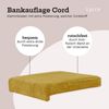 Lycce Bankauflage Bankauflage Klemmkissen 1 Leiste, Cordstoff extra Polsterung, (1 St), für Banktiefe ab 35 cm, verrutscht nicht, versch. Farben Bild 3
