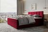 99rooms Bergamo Boxspringbett Cordstoff AMBIENCE Rot 200x200 cm Schaum Topper 6 cm Bild 4