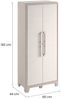 Dmora Gartenschrank Grimsby, Gartenmöbel, Mehrzweck-Gartenschrank, Container für Balkon oder Garage, Made in Italy, 80x44 h182 cm, Sand Bild 3