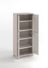 Dmora Gartenschrank Grimsby, Gartenmöbel, Mehrzweck-Gartenschrank, Container für Balkon oder Garage, Made in Italy, 80x44 h182 cm, Sand Bild 4