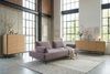 KAWOLA Sofa CANE Schlafsofa Daybed mit 2 Armlehnkissen Stoff lila 80 x 100 x 210 cm Bild 2