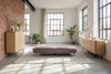 KAWOLA Sofa CANE Schlafsofa Daybed mit 2 Armlehnkissen Stoff lila 80 x 100 x 210 cm Bild 5