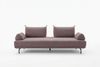 KAWOLA Sofa CANE Schlafsofa Daybed mit 2 Armlehnkissen Stoff lila 80 x 100 x 210 cm Bild 3