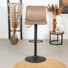 Bronx71 Barhocker Samt Frenkie 60 - 76 cm taupe Bild 2
