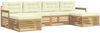 vidaXL Sofagarnituren 6 pcs Weiß und Creme Massivholz Akazie 3390910 Bild 2