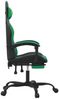 vidaXL Gaming-Stuhl mit Fußstütze Schwarz und Grün Kunstleder [3143905] Bild 4