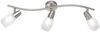 LED Deckenstrahler 3-flammig dimmbar, Silber mit Dekorglas, Breite 56cm Bild 2