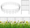 25-teiliger dekorativer Gartenzaun Absperrzaun Rostfreier Metalldrahtzaun 33 x 61 cm Schwarz Bild 2
