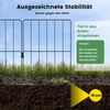 25-teiliger dekorativer Gartenzaun Absperrzaun Rostfreier Metalldrahtzaun 33 x 61 cm Schwarz Bild 5