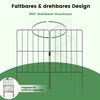 25-teiliger dekorativer Gartenzaun Absperrzaun Rostfreier Metalldrahtzaun 33 x 61 cm Schwarz Bild 4