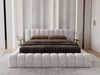 GRAINGOLD Italia Doppelbett 180x200, Polsterbett mit Bettkasten und Lattenrost, Velvet-Stoff, Hellgrau Bild 3