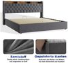 MODFU Polsterbett Mit Stauraum,LED-Beleuchtung und USB-Anschlüssen (Funktionsbett, 2-tlg, Stabiler Metallrahmen, inkl. Lattenrost, mit Matratze), 180x200 cm, Hollandvelours, Kopfteil-Ablage Bild 4