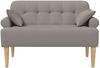 vidaXL Zweisitzer mit Knopfheftung Taupe 120 x 65 x 79 cm Stoff 42041815 Bild 3