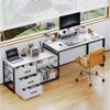 Furnicopia Eckschreibtisch 140cm mit Monitorarm, Computertisch mit drehbarer Tischplatte (Flexibel und schwenkbar, mit Steckdosen (2 Steckdosen + 2 USB-Anschlüsse), 3 großen Schubladen, 2 Ablageflächen) Bild 3