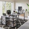 Furnicopia Eckschreibtisch 140cm mit Monitorarm, Computertisch mit drehbarer Tischplatte (Flexibel und schwenkbar, mit Steckdosen (2 Steckdosen + 2 USB-Anschlüsse), 3 großen Schubladen, 2 Ablageflächen) Bild 4