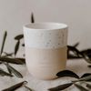 Eulenschnitt Cappuccinotasse, Steingut Bild 4
