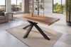 SAM® Esstisch Waves_Spider, Mangoholz, gedoppelte Tischplatte, Metallgestell Spider-Form, bis 3m Bild 2