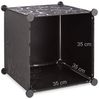 Relaxdays Regalsystem Kleiderschrank mit 11 Fächern & 2 Kleiderstangen, Schwarz, 181 x 110 x 37 cm Bild 5
