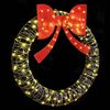 vidaXL Kranz mit 150 LEDs Warmweiß 121 x 121 x 10 cm Rattan 42019141 Bild 5