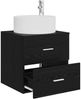 vidaXL Wandmontierte Waschtisch Schwarze Eiche 49,5 x 44,5 x 65,5 cm 890319 Bild 3