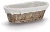 ZELLER Brotkorb 14176 mit Beutel, Weide und Canvas, 33 x 14 x 10 cm Bild 4