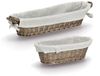 ZELLER Brotkorb 14176 mit Beutel, Weide und Canvas, 33 x 14 x 10 cm Bild 2