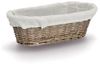 ZELLER Brotkorb 14176 mit Beutel, Weide und Canvas, 33 x 14 x 10 cm Bild 5