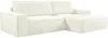 Vente-unique - AMELIA Sofa SamtStoff Weiß - B 167 cm x H 85 cm x L 267 cm Bild 4