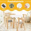 COSTWAY Kindersitzgruppe, (5-tlg), Kinderschreibtisch mit 4 Stühlen, aus Holz Bild 3