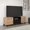 TV-Lowboard Kendo in Eiche Tabak und schwarz 144 cm Bild 2