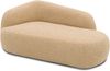 DOMO. collection Recamiere 700013, Liege mit Zierkissen, oval, Füße mit Filzgleitern, Chaiselongue, Sofa, Polstergarnitur, 183 x 105 x 75 (BxTxH), braun (taupe) Bild 2