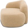 DOMO. collection Recamiere 700013, Liege mit Zierkissen, oval, Füße mit Filzgleitern, Chaiselongue, Sofa, Polstergarnitur, 183 x 105 x 75 (BxTxH), braun (taupe) Bild 3