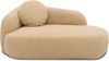 DOMO. collection Recamiere 700013, Liege mit Zierkissen, oval, Füße mit Filzgleitern, Chaiselongue, Sofa, Polstergarnitur, 183 x 105 x 75 (BxTxH), braun (taupe) Bild 5