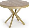 WFL GROUP Esstisch Dina (erhältlich in 3 Größen – 90/100/120 cm ausziehbar auf 170/180/200 cm), platzsparender Tisch in Holzoptik für Küche, Esszimmer oder Wohnzimmer Bild 5