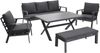 Gardissimo MERIDA Alu Lounge Set Gartenmöbel Sitzgruppe grau Bild 5