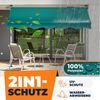 KESSER® Klemmmarkise mit Handkurbel Balkon, Balkonmarkise ohne Bohren, UV-beständig höhenverstellbar wasserabweisend , Sonnenschutz, Terrassenüberdachung , einfache Montage 150cm, Petrol Grün Bild 4