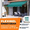 KESSER® Klemmmarkise mit Handkurbel Balkon, Balkonmarkise ohne Bohren, UV-beständig höhenverstellbar wasserabweisend , Sonnenschutz, Terrassenüberdachung , einfache Montage 150cm, Petrol Grün Bild 2
