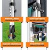 KESSER® Klemmmarkise mit Handkurbel Balkon, Balkonmarkise ohne Bohren, UV-beständig höhenverstellbar wasserabweisend , Sonnenschutz, Terrassenüberdachung , einfache Montage 150cm, Petrol Grün Bild 3
